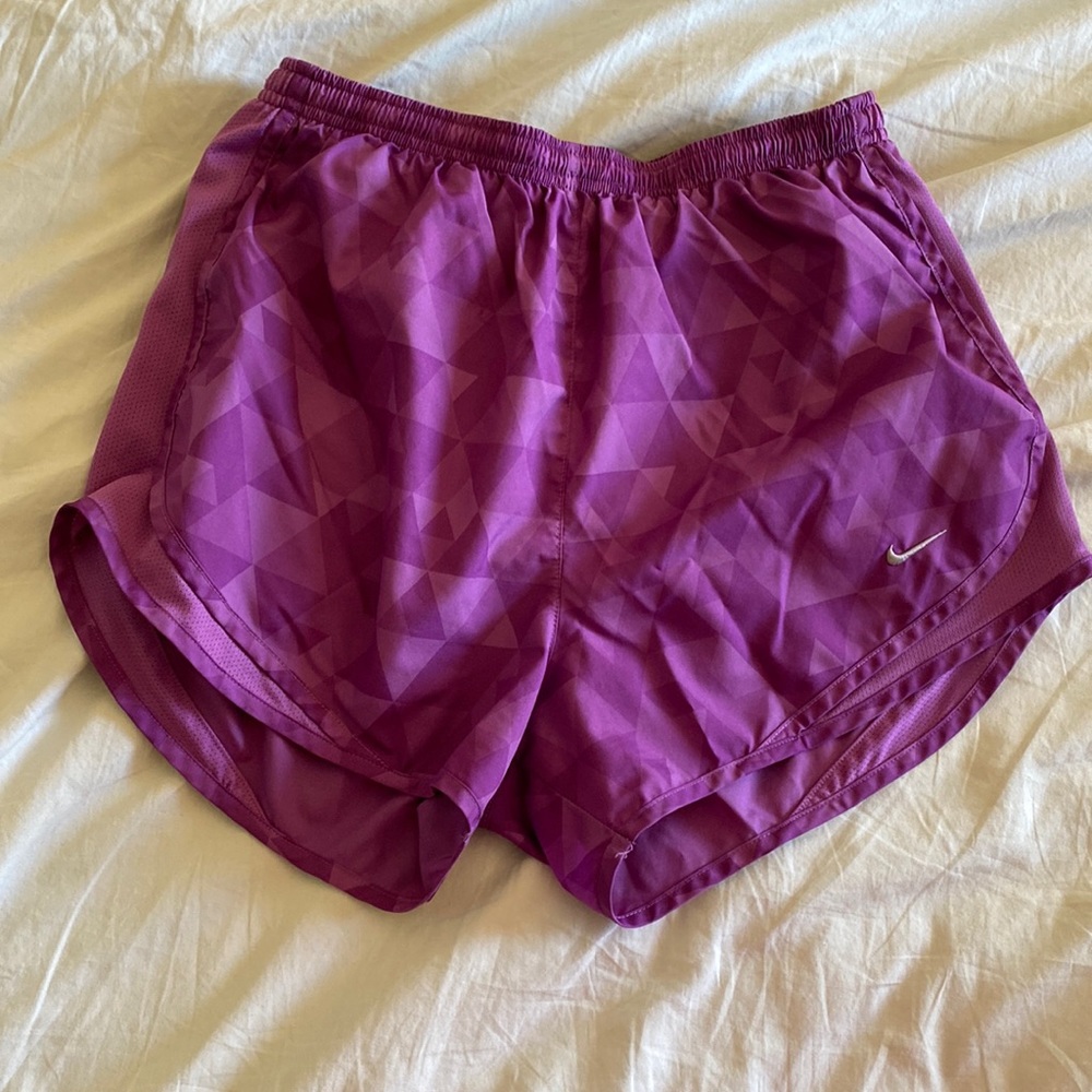 Nike Purple Geometric Tempo Shorts
